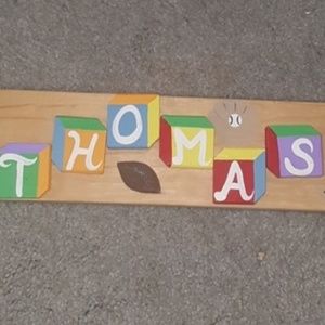 "Thomas" coat hook. personalized wall hanger